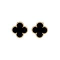 18K Vintage Alhambra Black Earrings