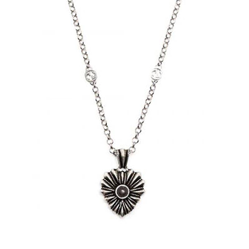 Double G Interlocking G Heart Necklace