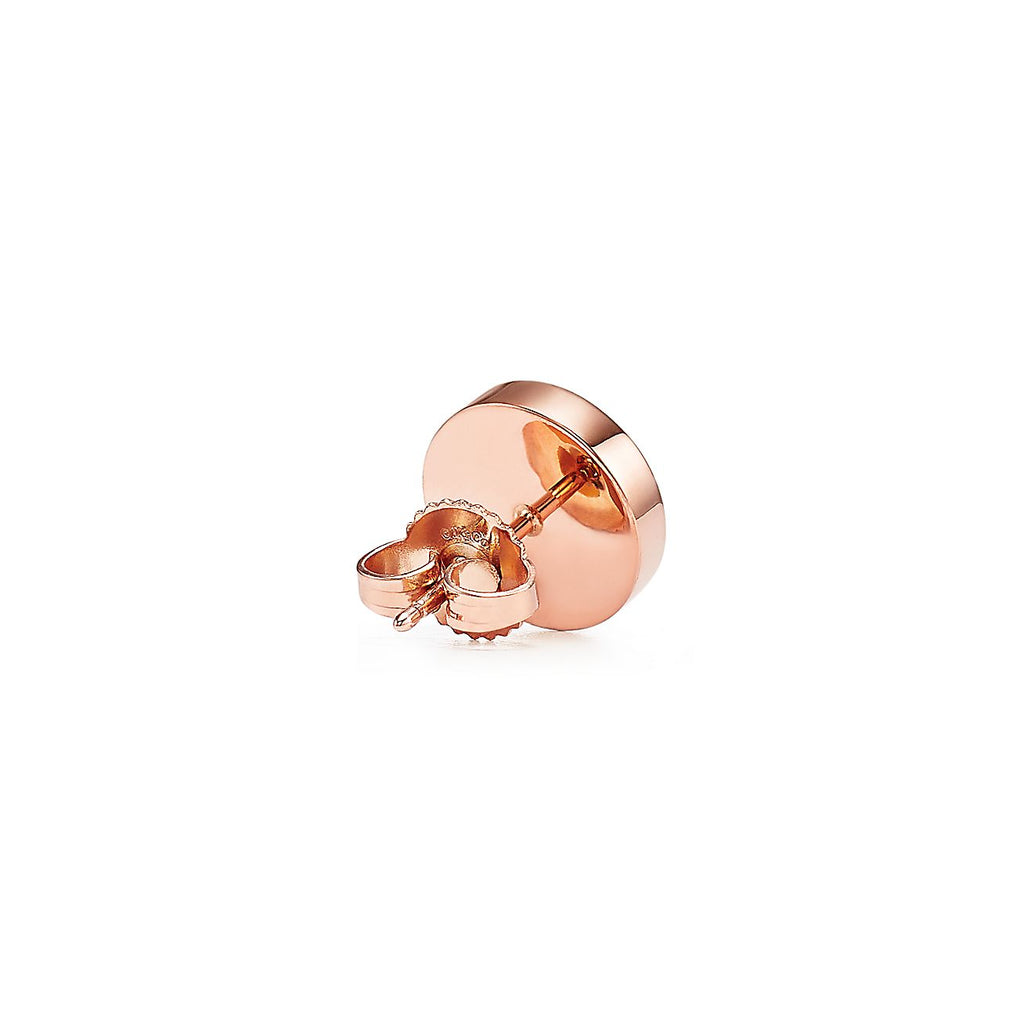 18K T Mother-Of-Pearl Circle Earrings