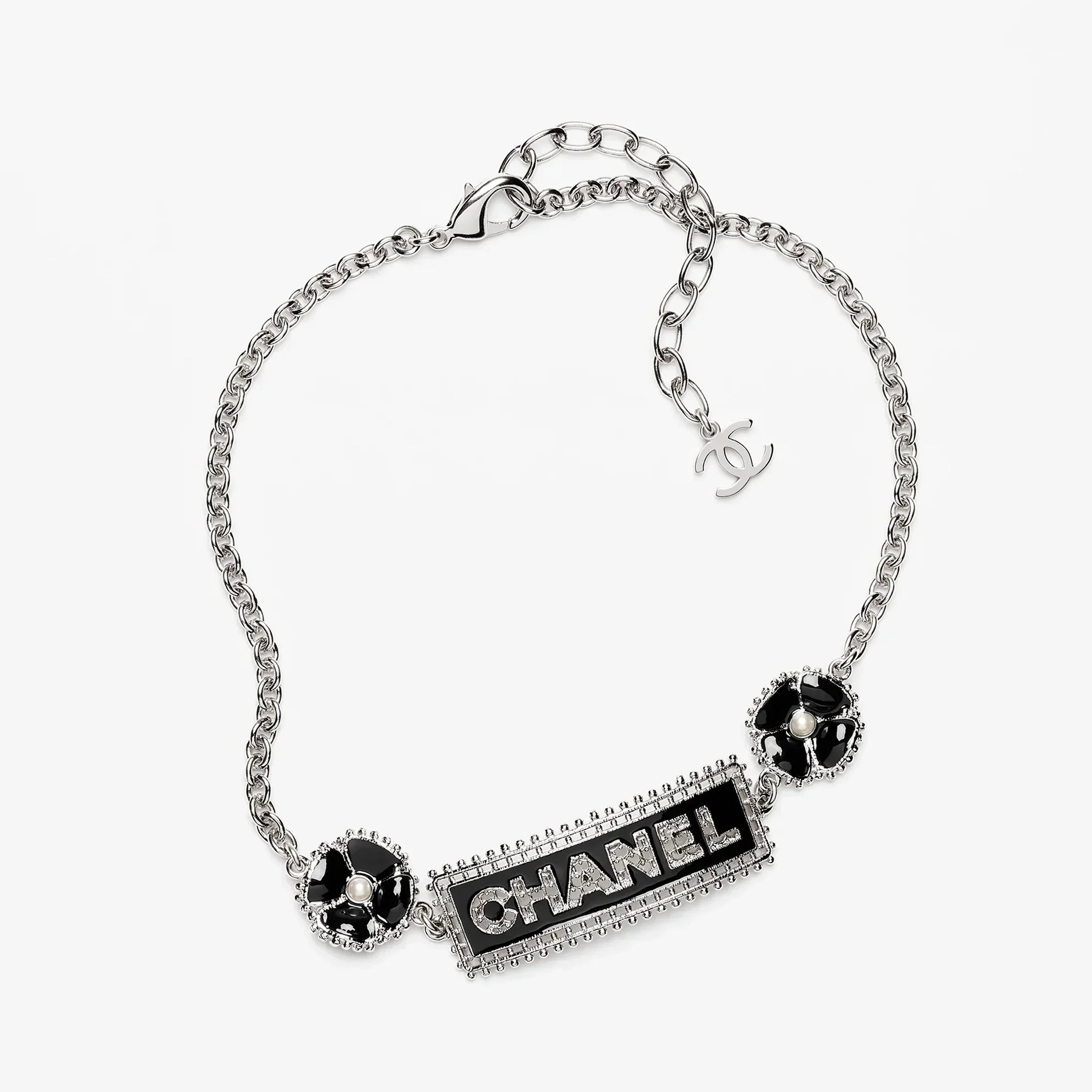 18K CC Resin Diamonds Necklace