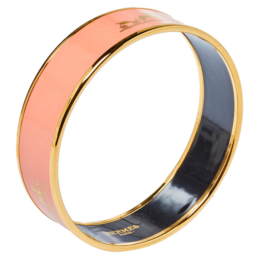 18K Enamel Cal¨¨che Wide Bangle H Bracelet