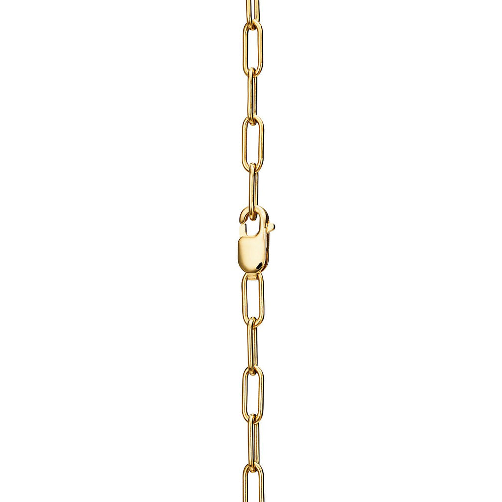 18K T Lock Pendant Pave Diamonds Necklace