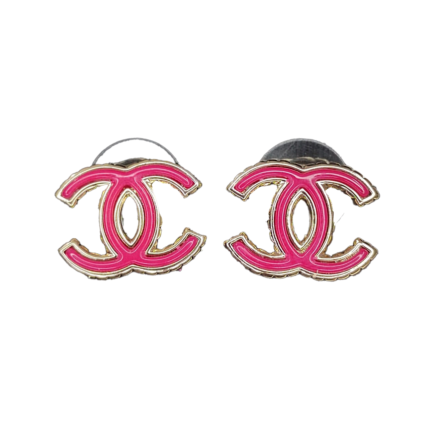 18K CC Pink Earrings