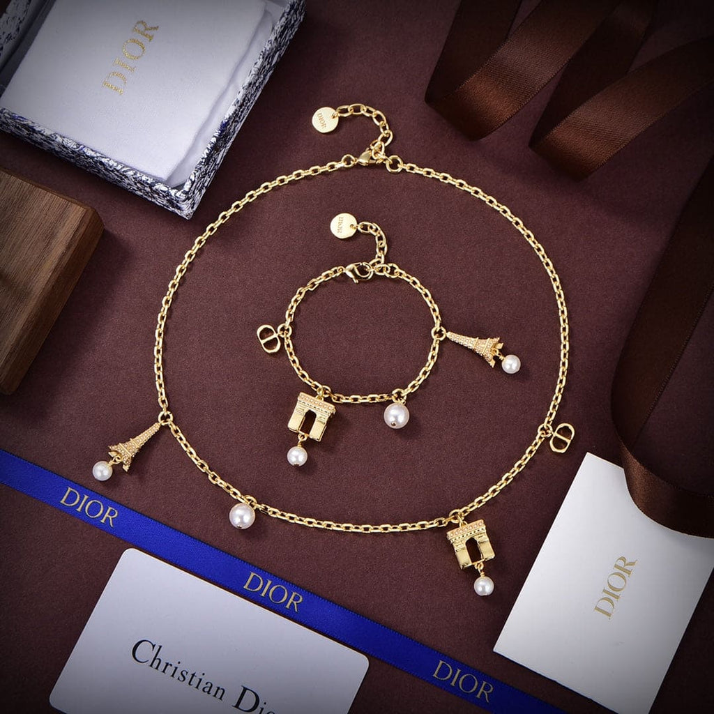 18K CD Plan De Paris Necklace