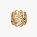 18K F OLock Ring
