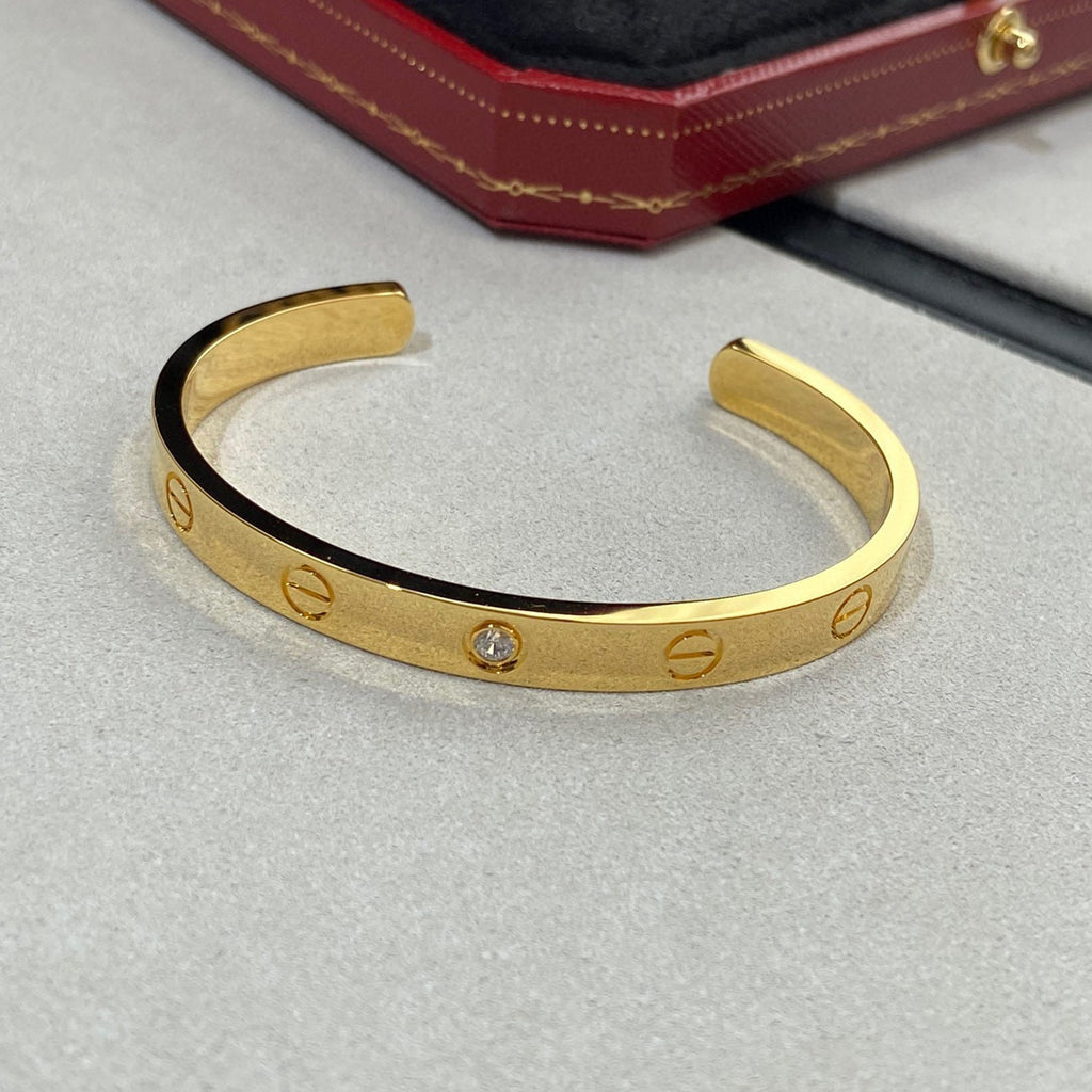 Bracelet Love Diamond Open Cuff