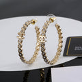 18K CC Crystal Earrings