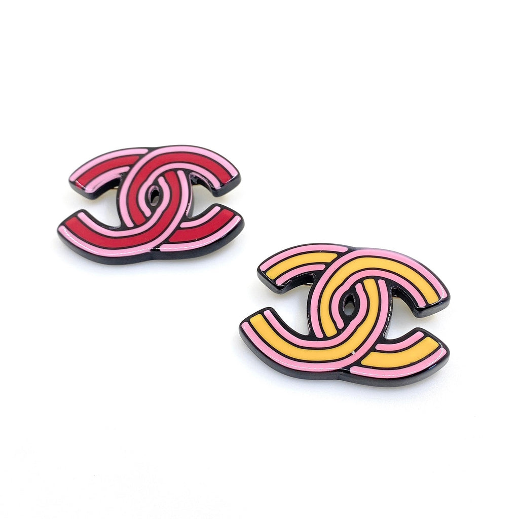 18K CC Pink Earrings