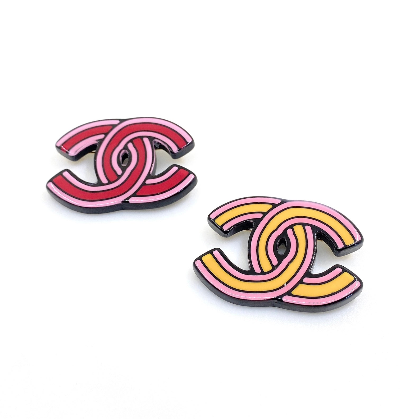 18K CC Pink Earrings