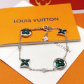 18K Louis Blossom Green Flower Bracelet