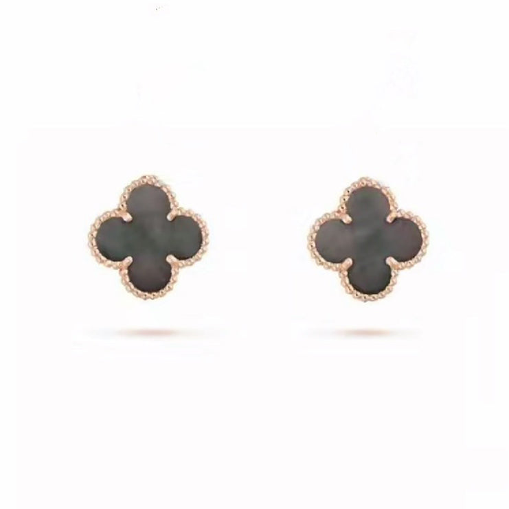 18K Vintage Alhambra Grey Earrings