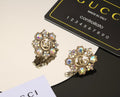 18K Double G Blue Flowers Earrings