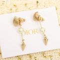 18K CD Pearl Pendant Earrings