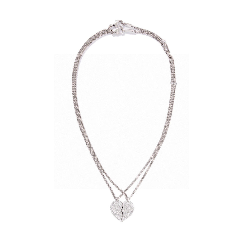 18K BB Lovelock Set Of Two Silver-tone Crystal Necklaces