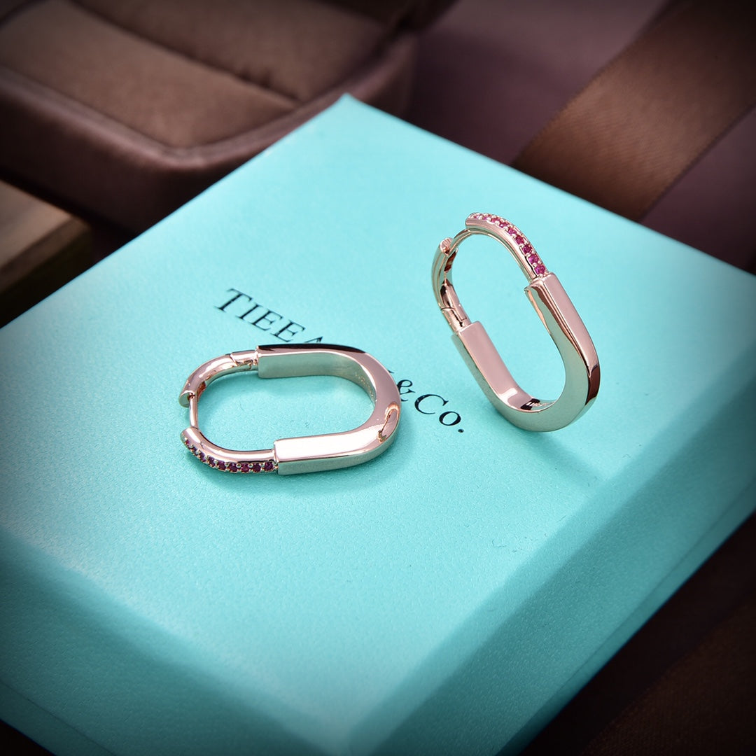 18K T Lock ROS¨¦ Edition Medium Earrings